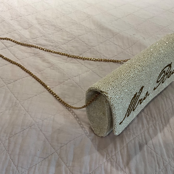 PRETTY ROBES Custom Hand Beaded Clutch Bridal Wedding Bride Bag - Picture 11 of 12